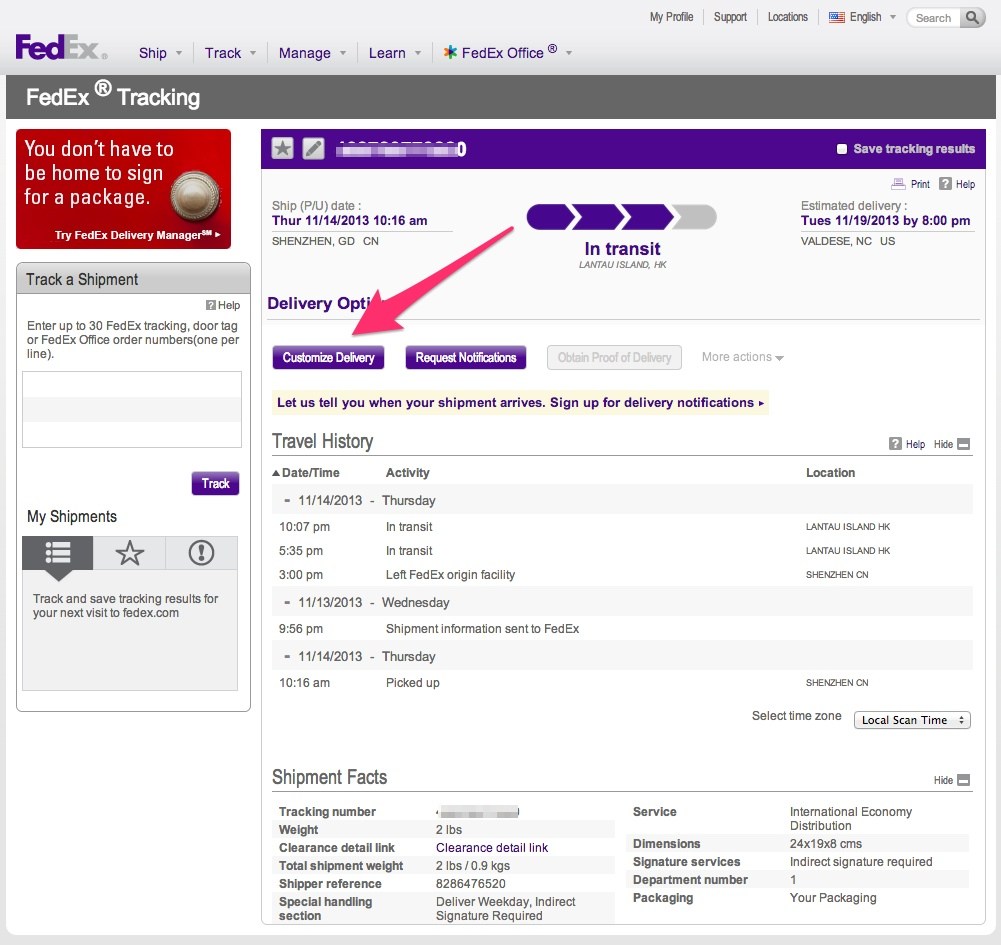 fedex freight tracking contact